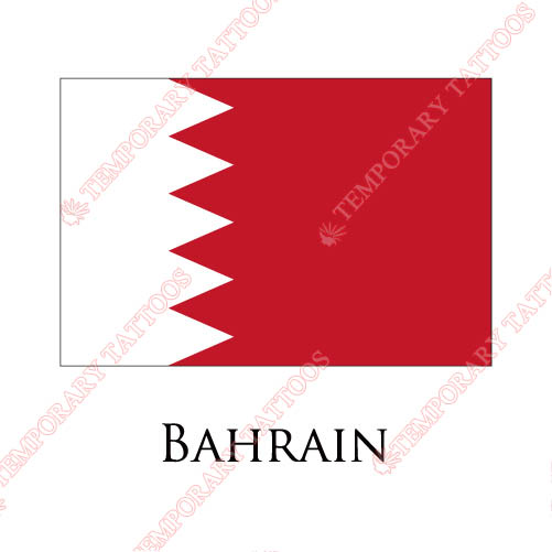 Bahrain flag Customize Temporary Tattoos Stickers NO.1823